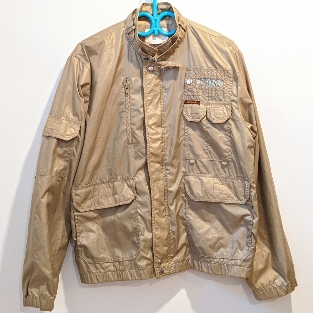 Vintag 80's Tan Nylon Utility Jacket